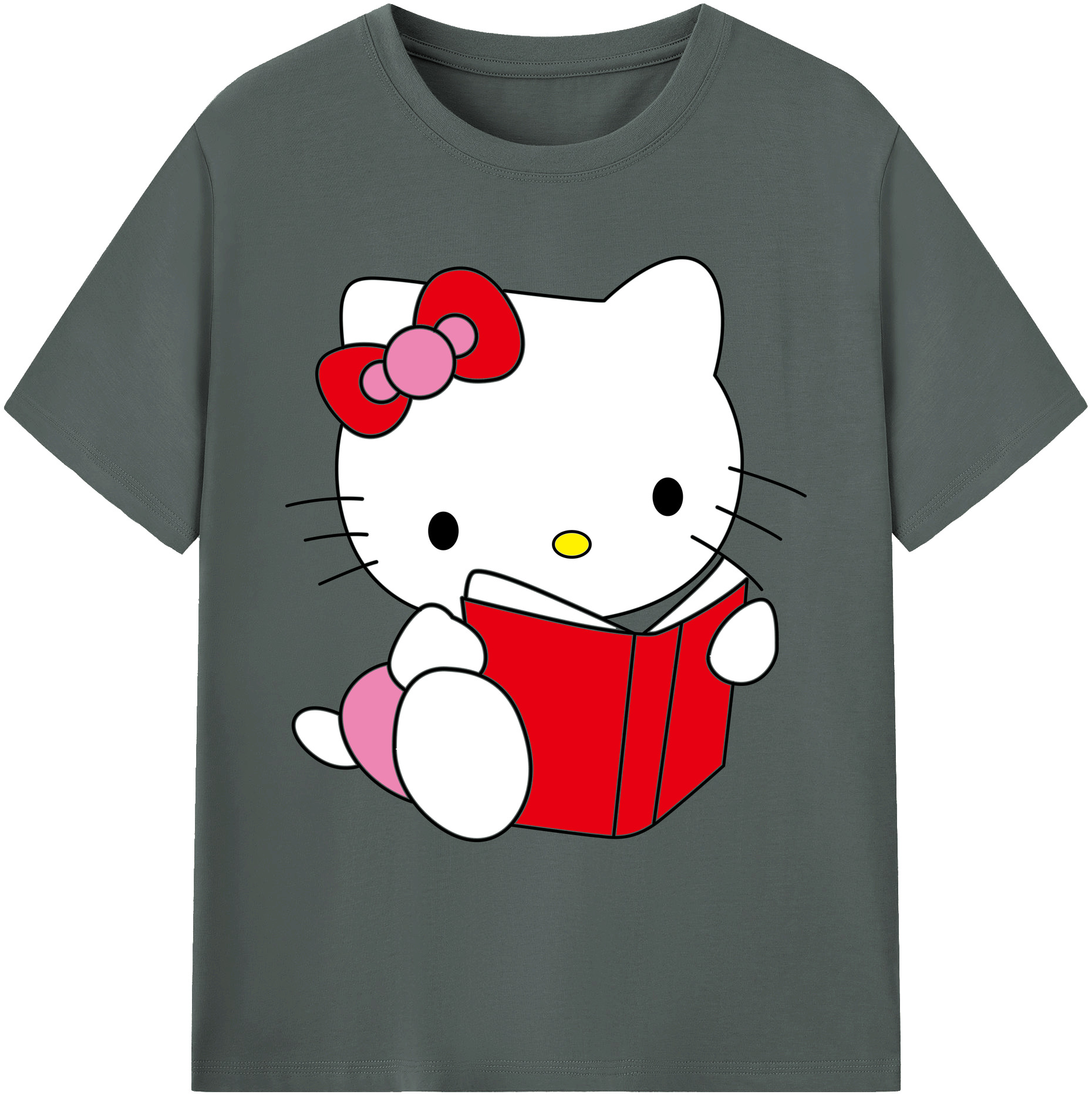 （画像用） Hello Kitty ハローキティ 綿100％ メンズ半袖Tシャツ｜肌触りやわらか＆通気性